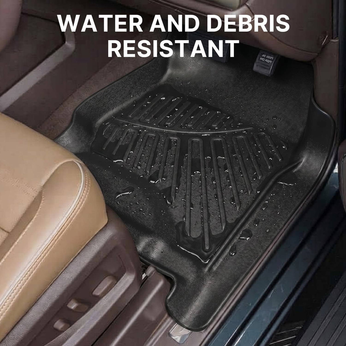 Solidspare Front & Rear Floor Mats Liner For 2015-2020 Chevrolet Tahoe / GMC Yukon (Not XL)