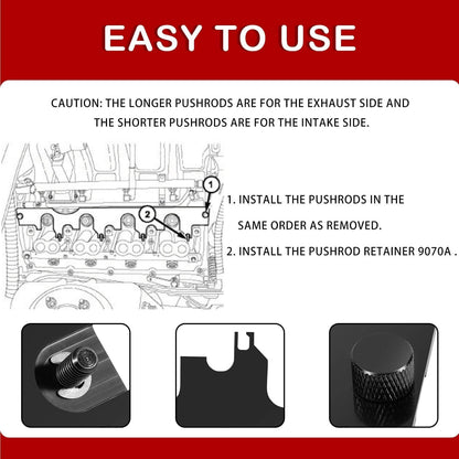 Solid Spare 9070A Push Rod Retainer Be Used for Chrysler Dodge Jeep -5.7 Liter Hemi Engines