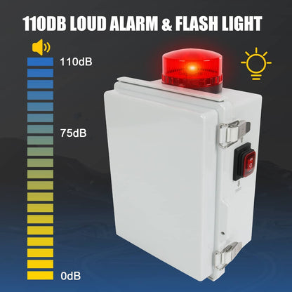 Solidspare Sump Pump Alarm High Water Alarm for Septic Sump Pump Pond Water Tank Features
