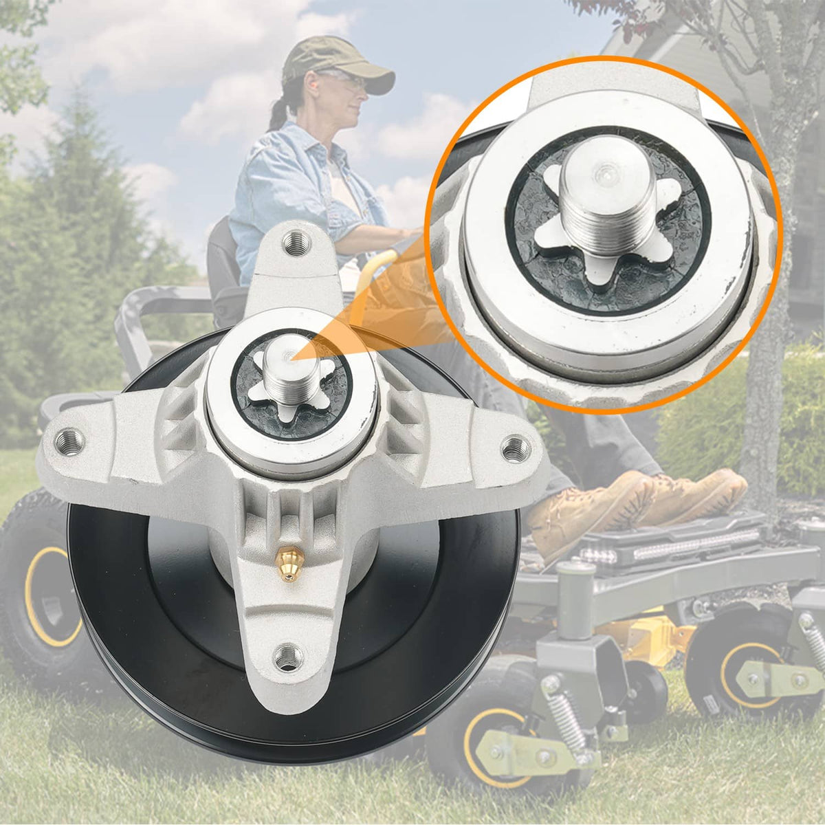 Solidspare Deck Spindle Blade Kit 618-04125 942-04053 i1050, LT, SLT and RZT with 50" deck