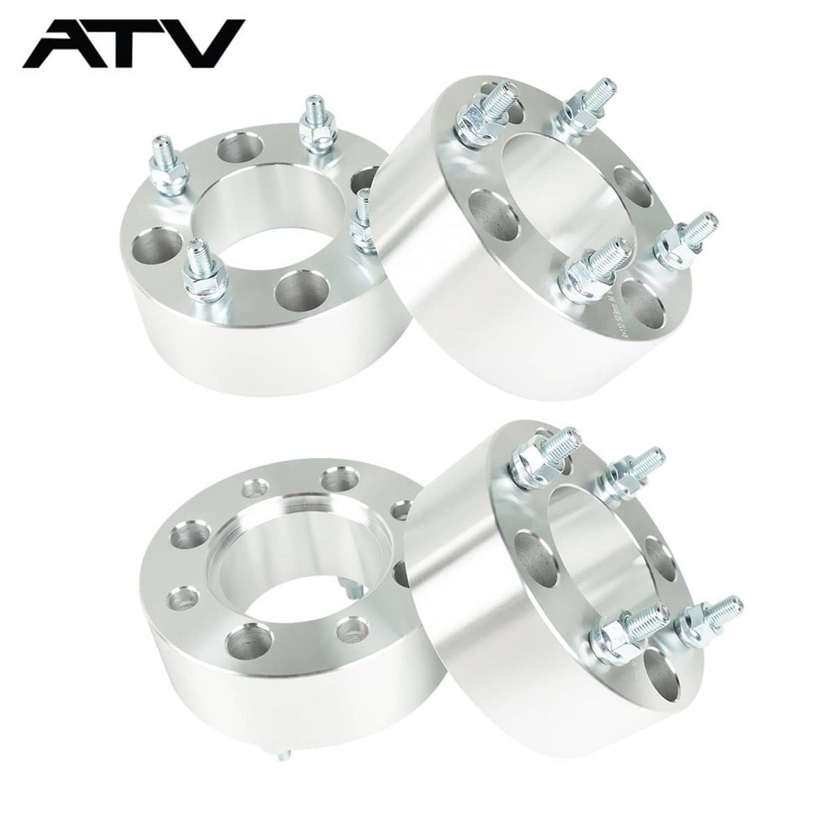 Solidspare 4× Wheel Spacers 4x110 2" 74mm M10x1.25 Silver For Honda Rincon 680 2006-2016