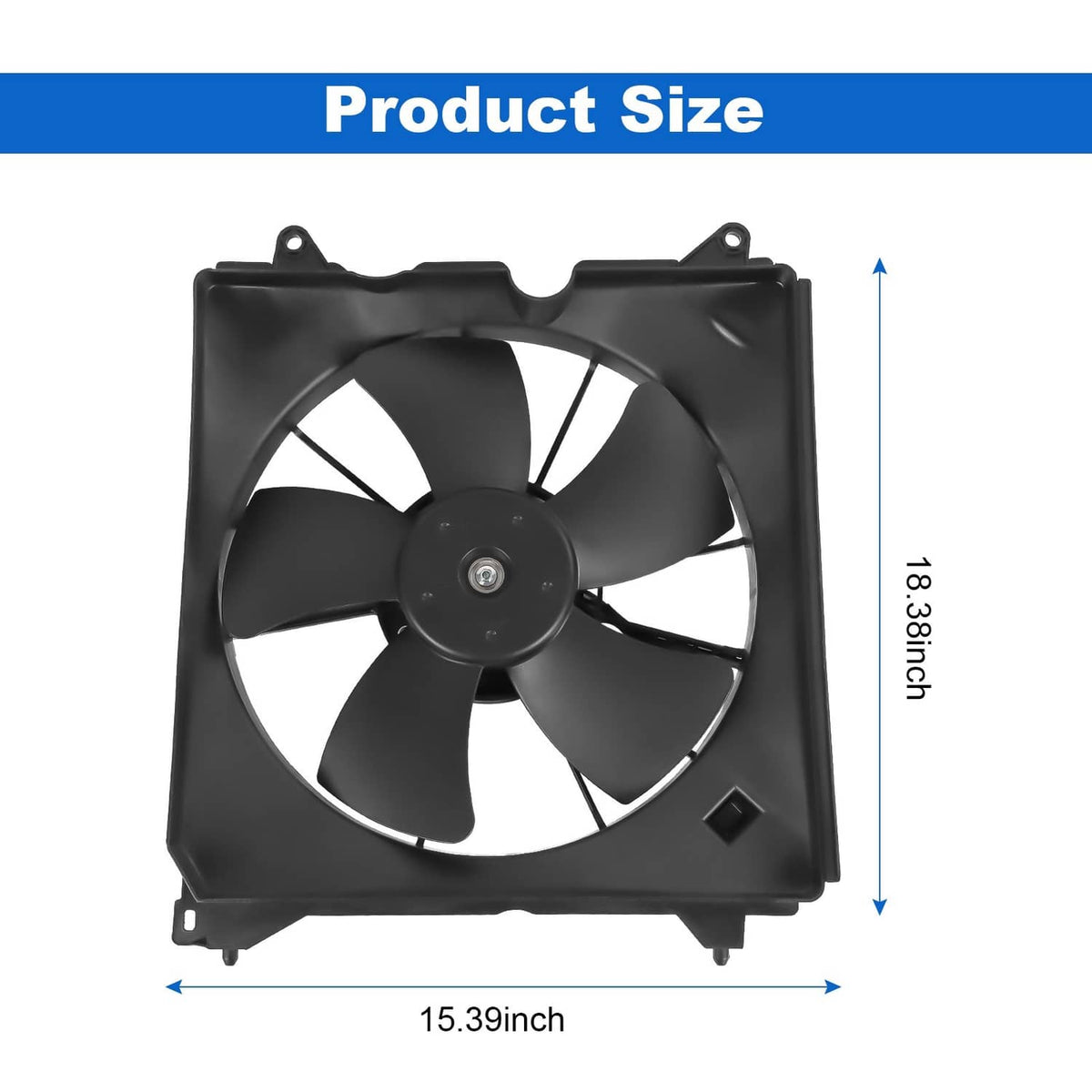 Solidspare Radiator Cooling Fan Assembly Driver Side 2013-2017 For Honda Accord 620-289