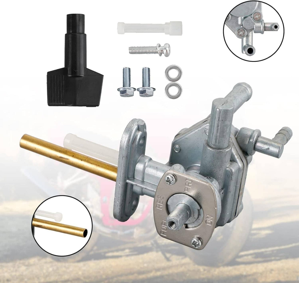 Solid Spare Fuel Petcock Switch Valve for Suzuki GSF600 GSF600S GSF1200 Bandit 44300-26E00