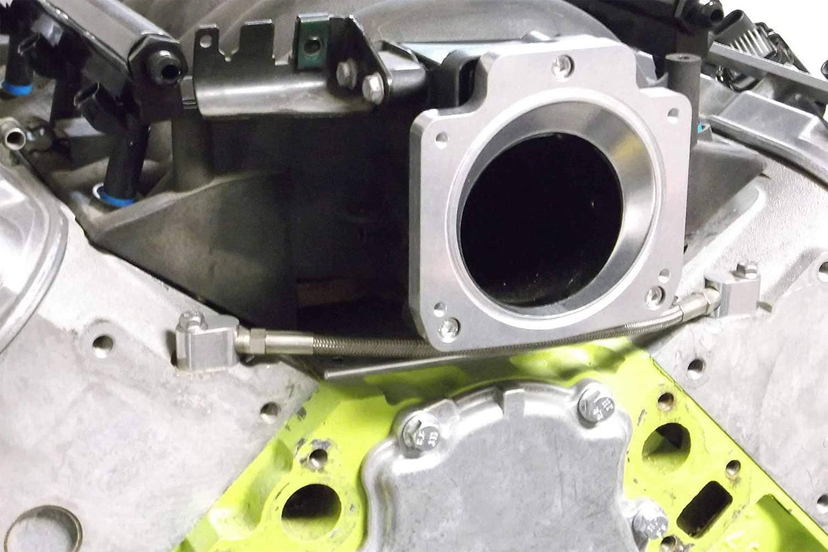 Solidspare New For LS Throttle Body for LS1 / Truck Adapter 3 Bolt Intake to 4 Bolt 92mm