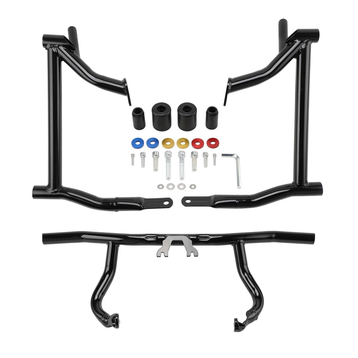Solidspare Front Rear Crash Bar Flat-Out Bar for Harley CVO Street Glide Special ST FLHX