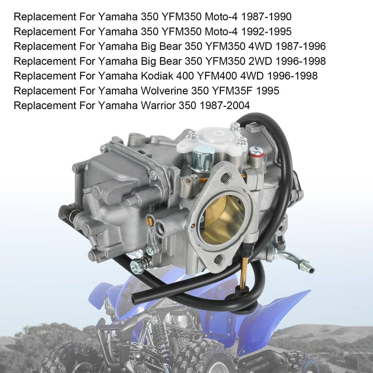 Solidspare Carburetor For Yamaha YFM350 Moto-4 1987-1990 1992-1995, Big Bear 350 1987-1998
