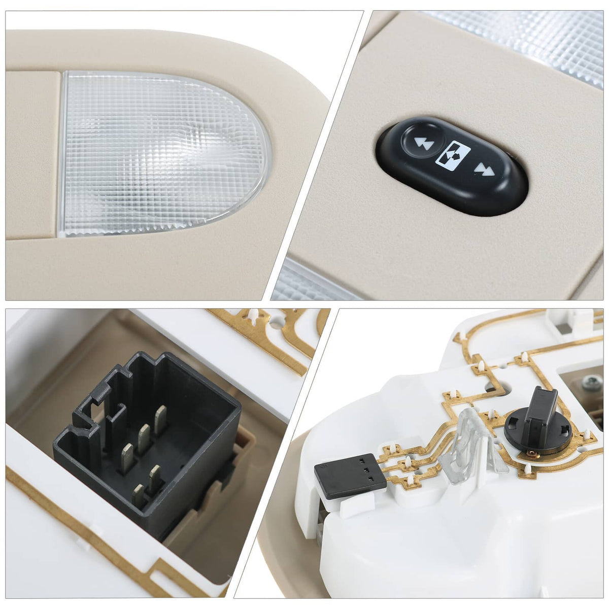 Solidspare Overhead Console LED Light Sunroof Switch 8C3Z25519A70AA Fits For Ford F250 350