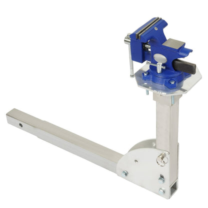 Solid Spare Hitch Mount Workstation Portable Vise 4.5 inch For Trailer Receiver Hitch