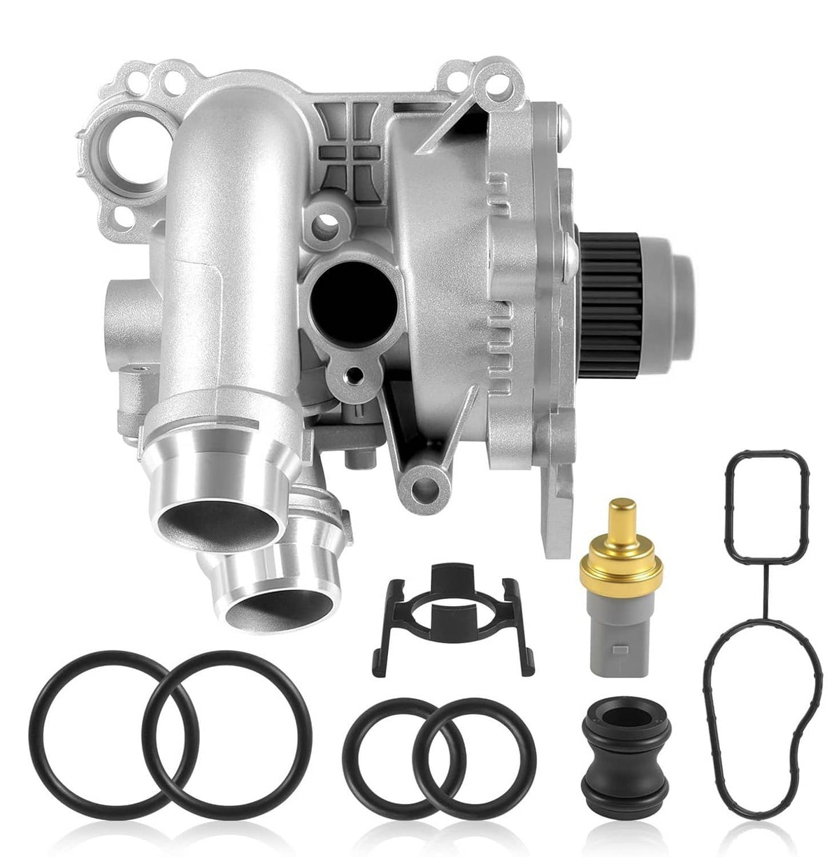 Solidspare Water Pump & Thermostat For Audi A3 A4 A5 VW CC Tiguan GTI 1.8T 2.0T 06H121026