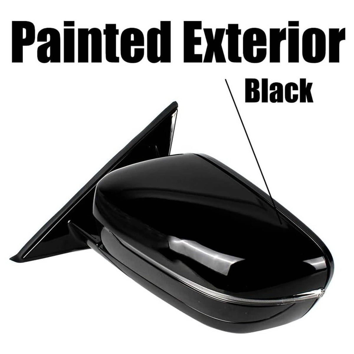 Solidspare Left Driver Side Mirror With Blind Spot Black For 2019-2023 BMW 320i 330i 330e