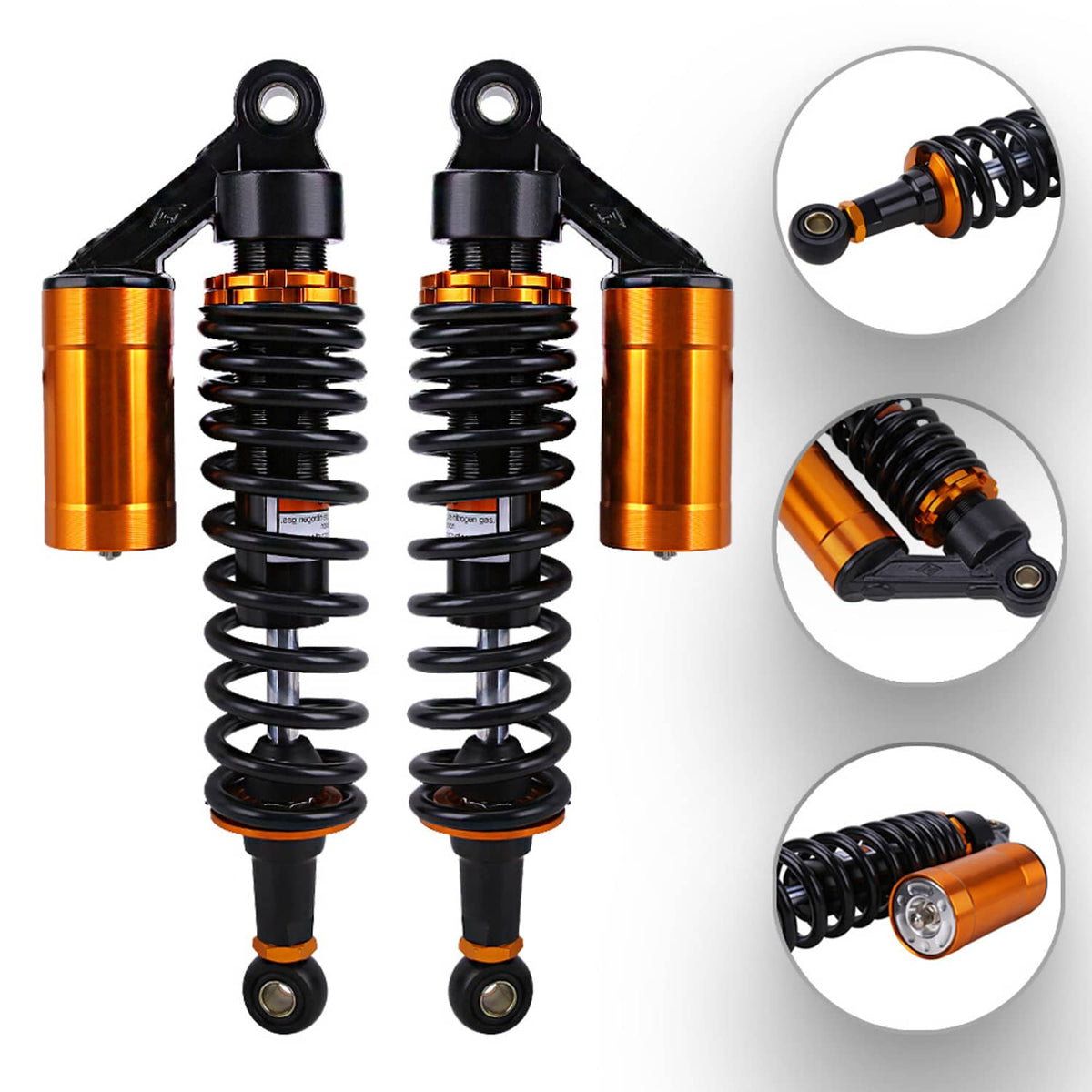 Solidspare 2x 13.5" 343mm Shocks Absorbers Suspension Black For Harley Electra Street Glide