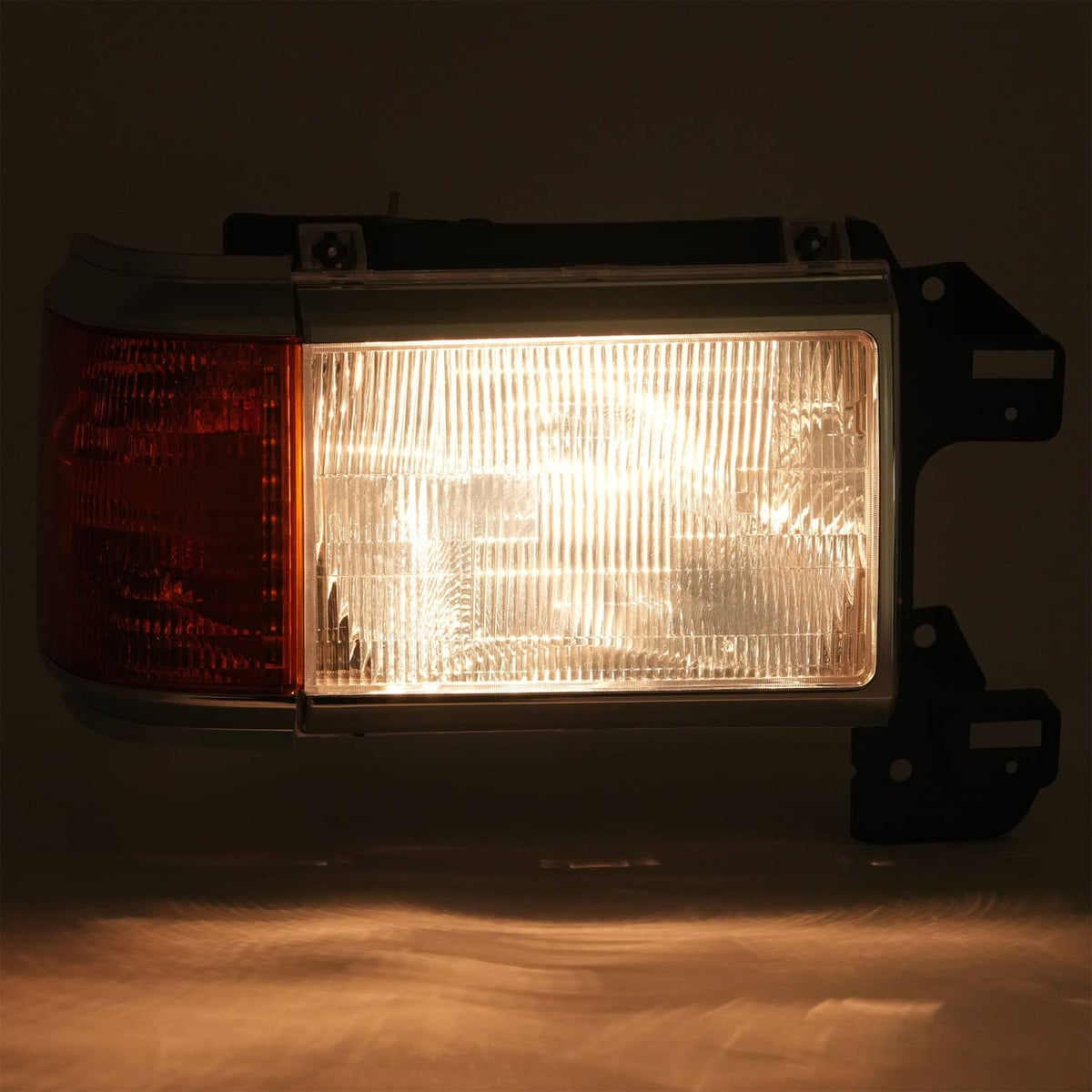 Solid Spare For 1987-1991 1990 Ford F150 F250 Bronco Truck Headlights Chrome Trim Headlamps