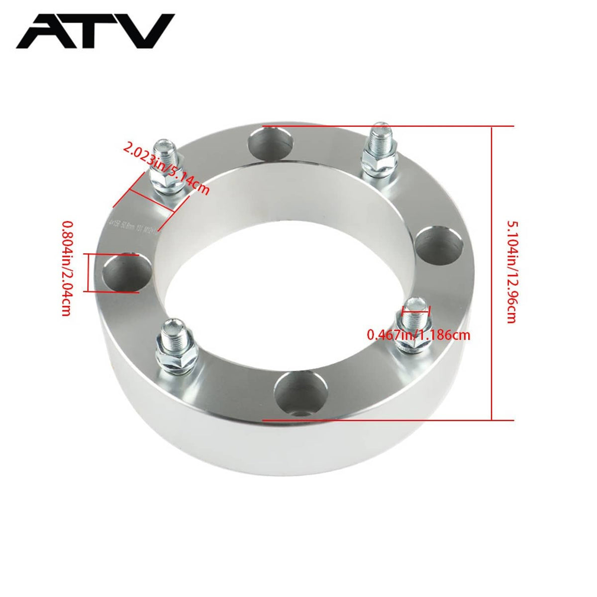 Solidspare 2'' 4×156 ATV Wheel Spacers For Polaris Sportsman Ranger RZR 570 600 700 800 ×4