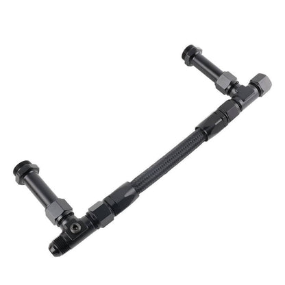 Solidspare AN8 Dual Feed Carb Fuel Line Braided Fuel Line Kit For Holley 4150 Carburetor