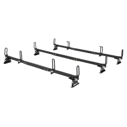 Solid Spare 65" 3-Bar Cargo Van High Ladder Roof Rack For Nissan NV 1500 2500 3500 750 lbs