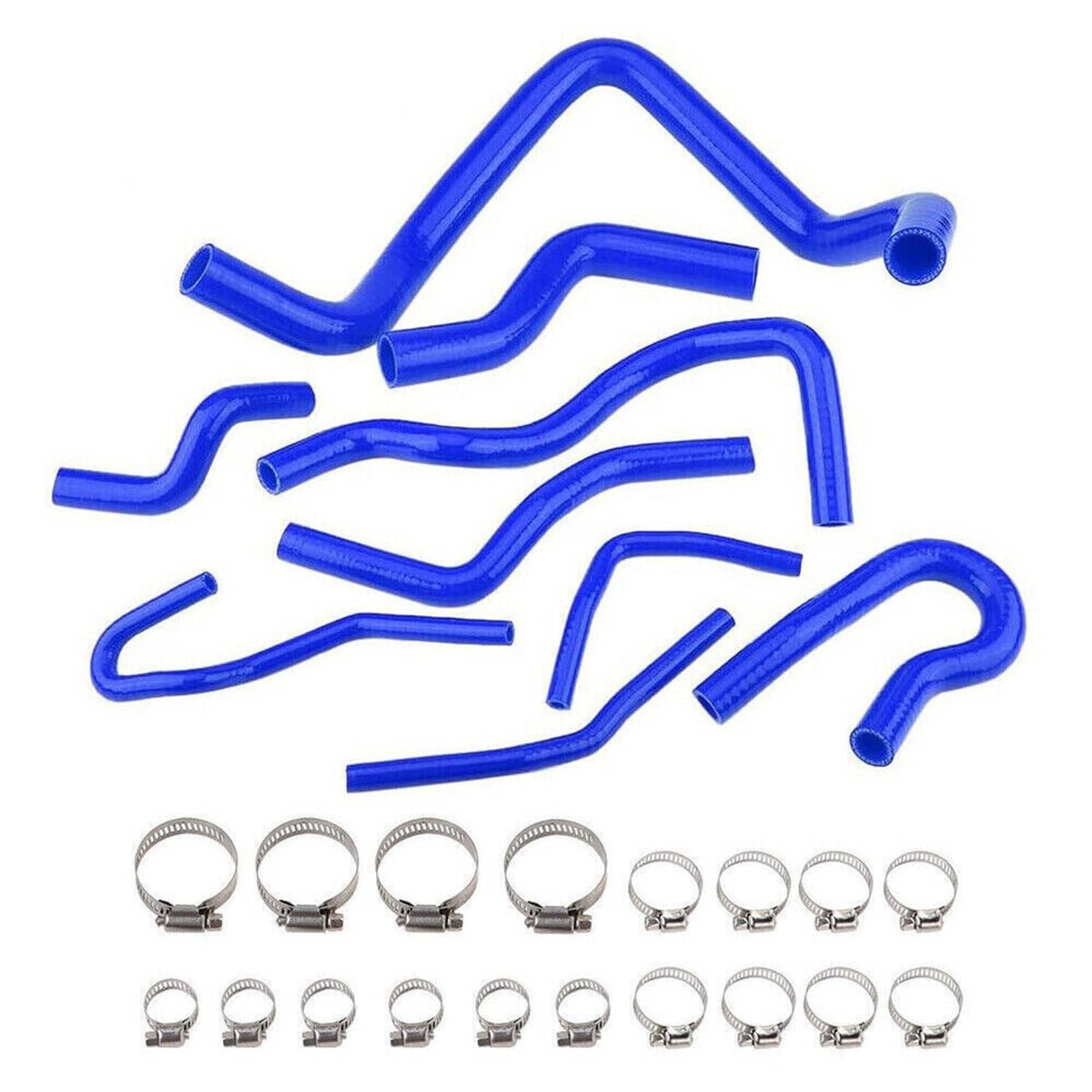 Solidspare New Blue Silicone Radiator Hose Kit Fit For 92-00 Honda Civic D15 D16 SOHC EG/EK