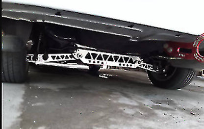 Solidspare Rear Lower Control Arms Subframe Brace Tie Bar for Honda Civic EK 96-00 Silver