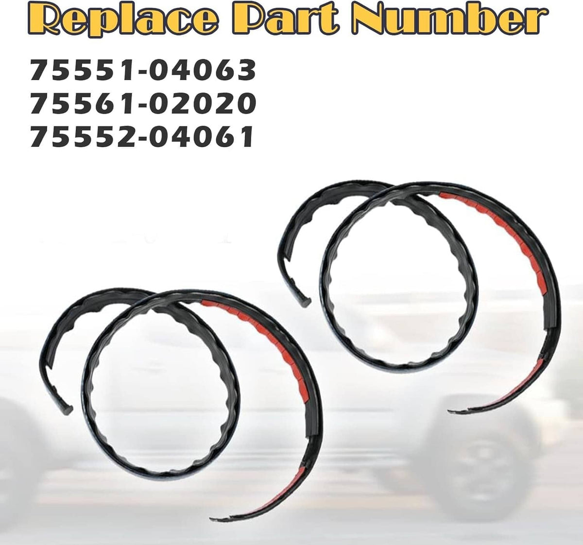 Solid Spare 2PCS ROOF DRIP MOLDING FOR 2005-2015 TOYOTA TACOMA DOUBLE CAB RH&LH 75551-04063