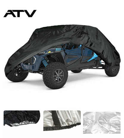 Solidspare Sibe by Side Vehicle Cover Waterproof For Polaris RZR XP 4 2016-2020 Black 300D