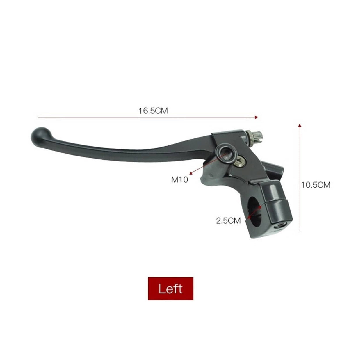 Solidspare 1"  Chrome Motorcycle Left Clutch Lever Perch Mirror Base Mount 25mm