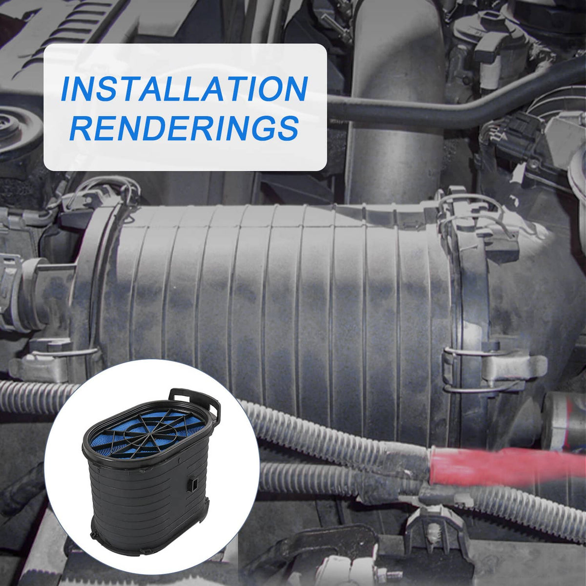 Solidspare For 03-07 6.0L Ford Powerstroke Diesel FA1778 Air Filter (3474) 4C3Z-9601-AA