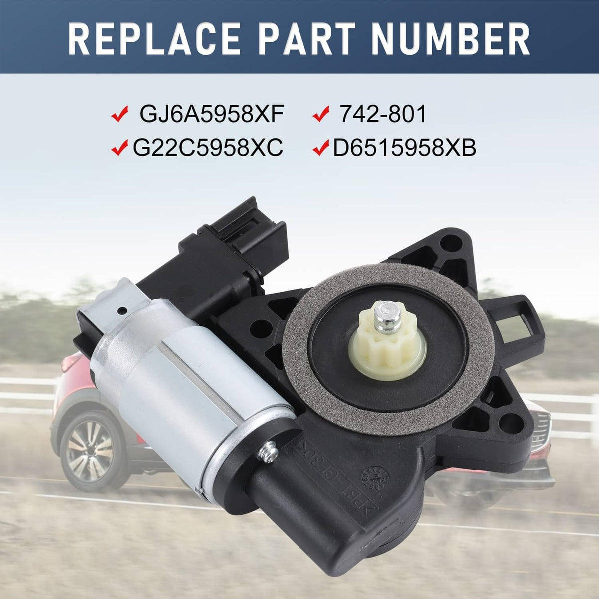 Solidspare Power Window Lift Regulator Motor For Mazda 3 5 6 CX-7 CX-9 RX-8 742-801 6 Pins