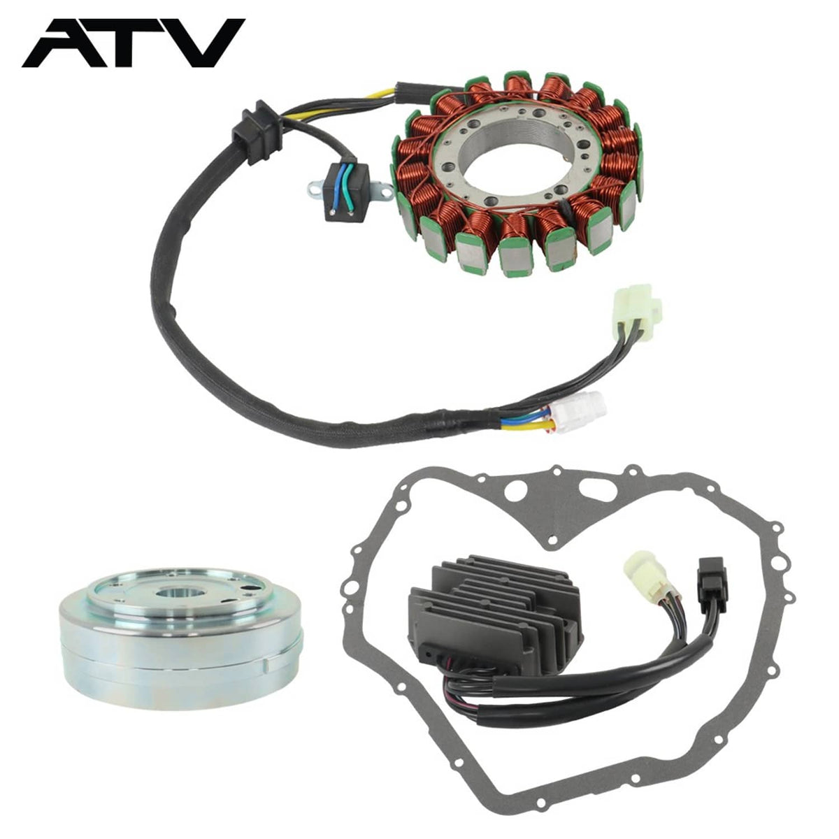 Solidspare Stator Regulator Rectifier Flywheel For Arctic Cat 400 4X4 Auto 2003 2004-2008