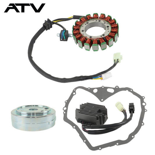 Solidspare Stator Regulator Rectifier Flywheel For Arctic Cat 400 4X4 Auto 2003 2004-2008