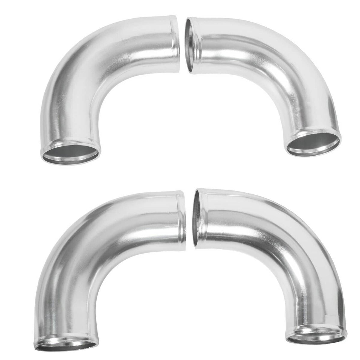 Solidspare 3" Turbo Intercooler Elbow Pipe Kit w/Silicone Hose & Clamp Universal Aluminum