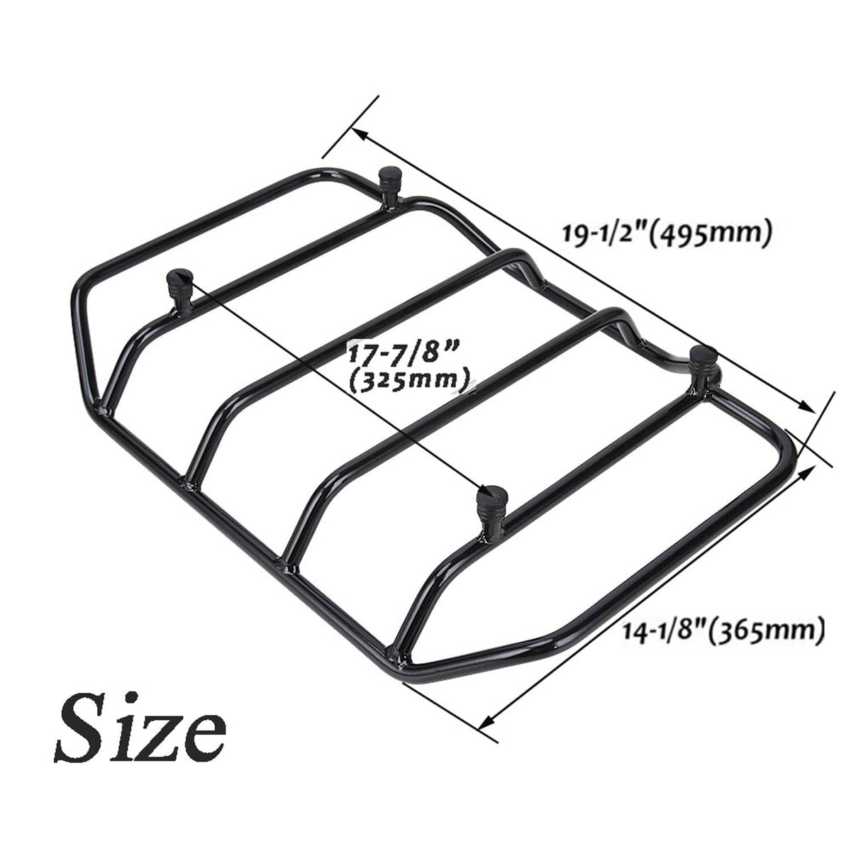 Solidspare Black Pack Luggage Top Rack For Harley Touring Road Glide Road King 1984-20