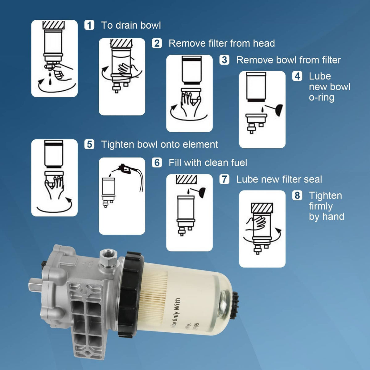 Solidspare Fuel Water Separator 382 DVC/382950FTLS07 For DAVCO 382950FTLS07 DVC382950FTLS07