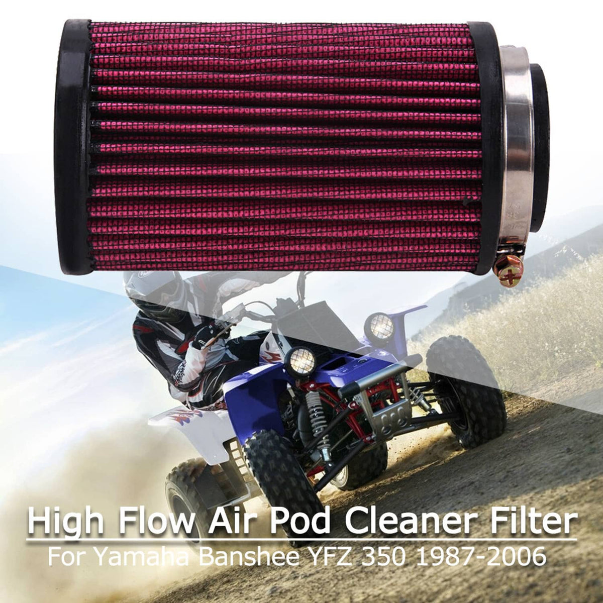 Solidspare 2GU-14451-00-00 Air Filter For Yamaha Banshee 350 YFZ350 YFZ-350 1987-2006