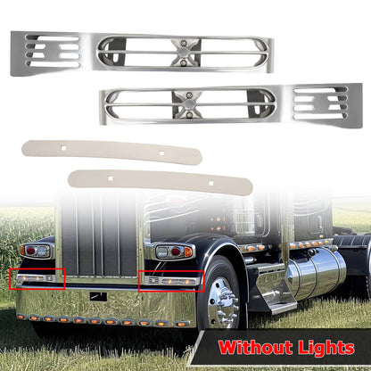 Solid Spare Fits Peterbilt 389 388 Silver Front Fender Light Bracket Double JJ Blinker Bar