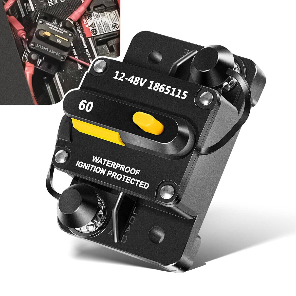 Solid Spare MKR-27 1865115 Circuit Breaker Waterproof 60AMP For Minn Kota Trolling Motor