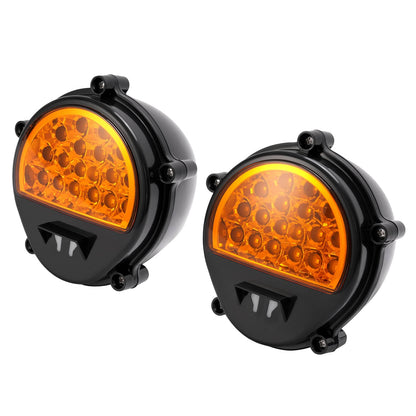 Solid Spare 2PCS LED Front Amber Turn Signal Parking lights For Humvee M35 M998 #12422957