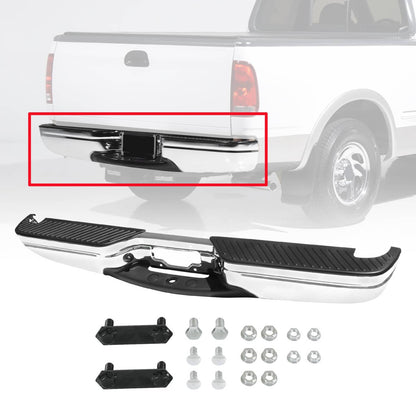 Solidspare New Rear Step Bumper Assy Chrome For 97-04 Ford F-150 97-99 F-250 FO1103101