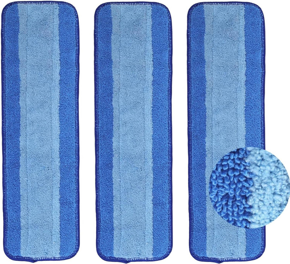 Solid Spare 3Pcs Replacement Microfiber Cleaning Refill Pads For Bona Mop 18" Reusable Tools