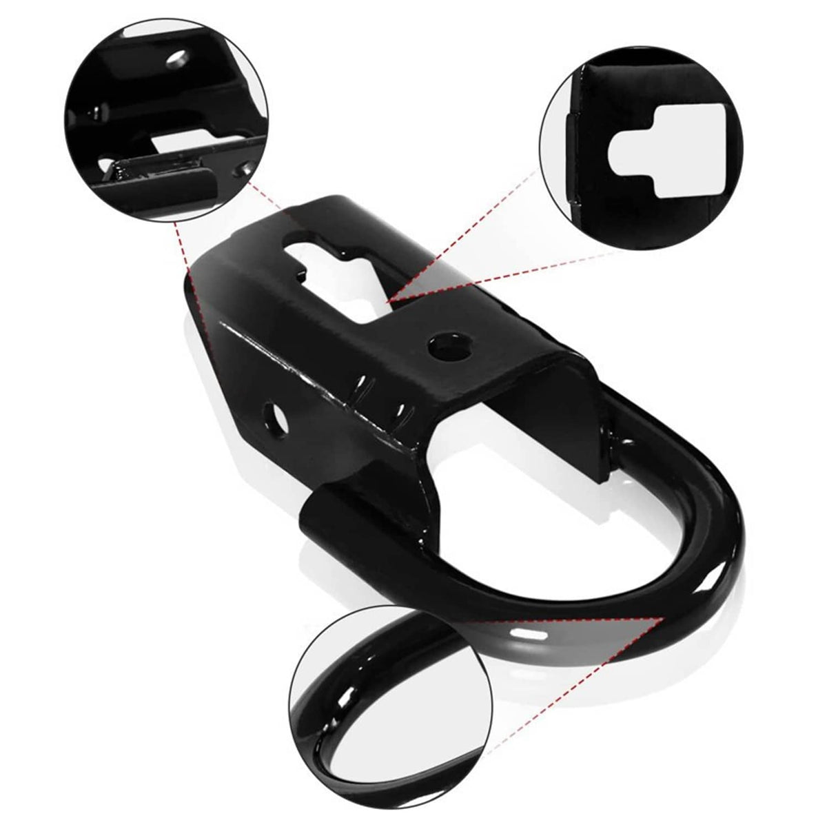 Solidspare Black Tow Hooks Set For 2015-2021 Ford F-150 F150 Front LH & RH FL3Z17N808A NEW