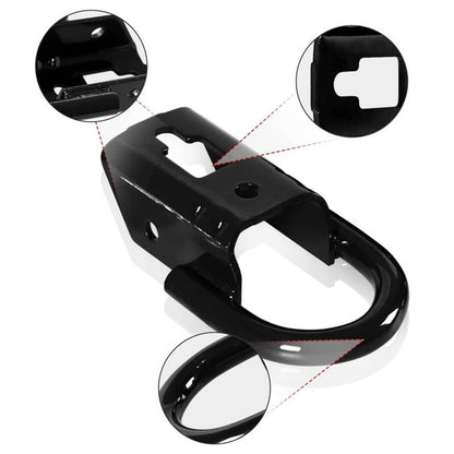 Solidspare Black Tow Hooks Set For 2015-2021 Ford F-150 F150 Front LH & RH FL3Z17N808A NEW