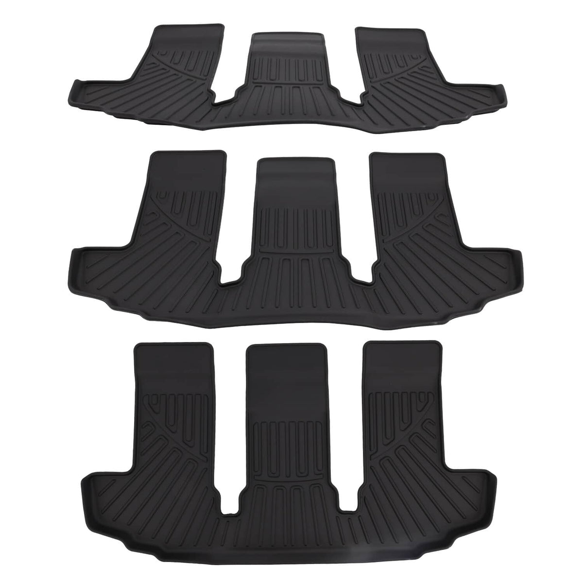 Solidspare For 2020-2025 Toyota Highlander 7 Seat All-Weather Front and Rear Floor Mats
