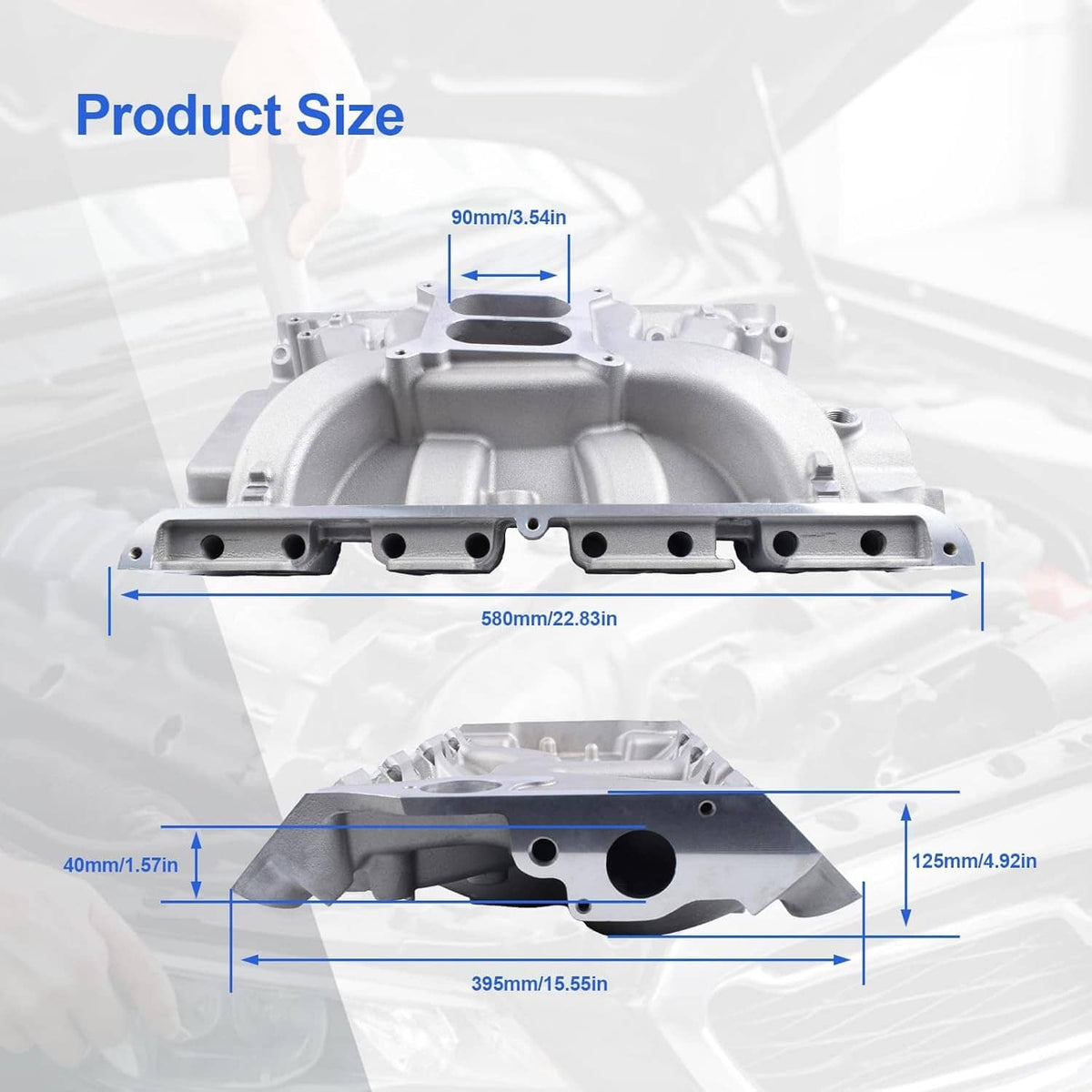 Solidspare NEW Aluminum Dual Plane Intake Manifold For Ford FE 360 390 406 410 427 428