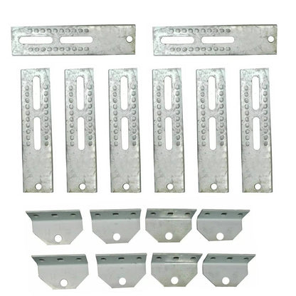 Solidspare 8PCS 10" Galvanized Swivel  Boat Trailer Vertical Bunk Board Brackets Bolster