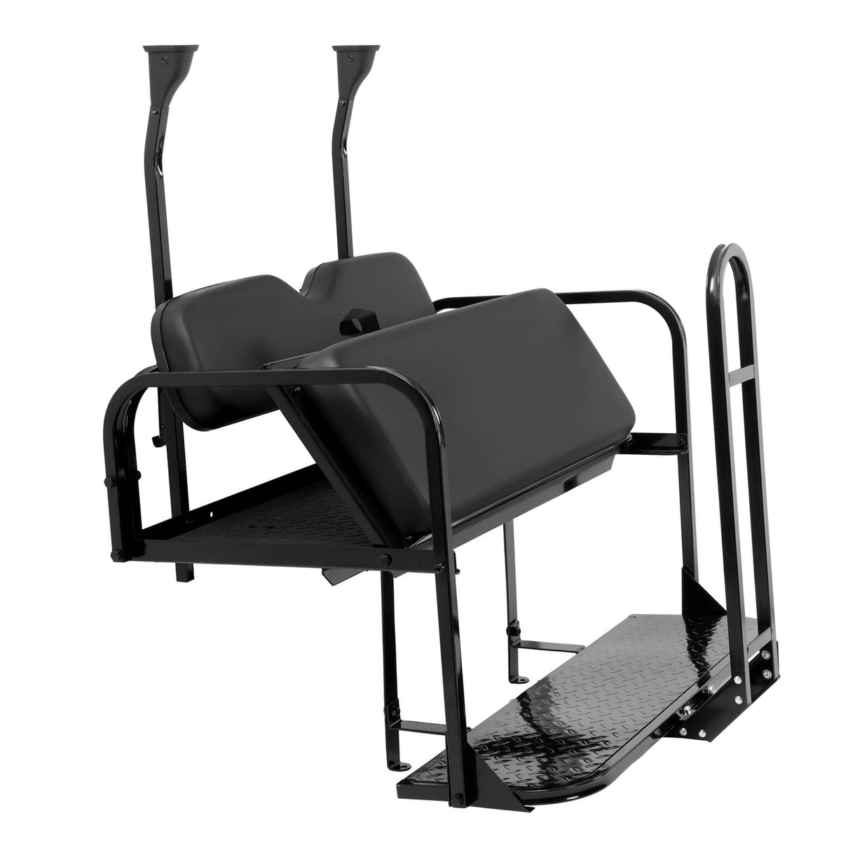 Solidspare Rear Flip Seat Back Seat Kit For Club Car PRECEDENT/TEMPO Golf Cart w/ Grab Bar