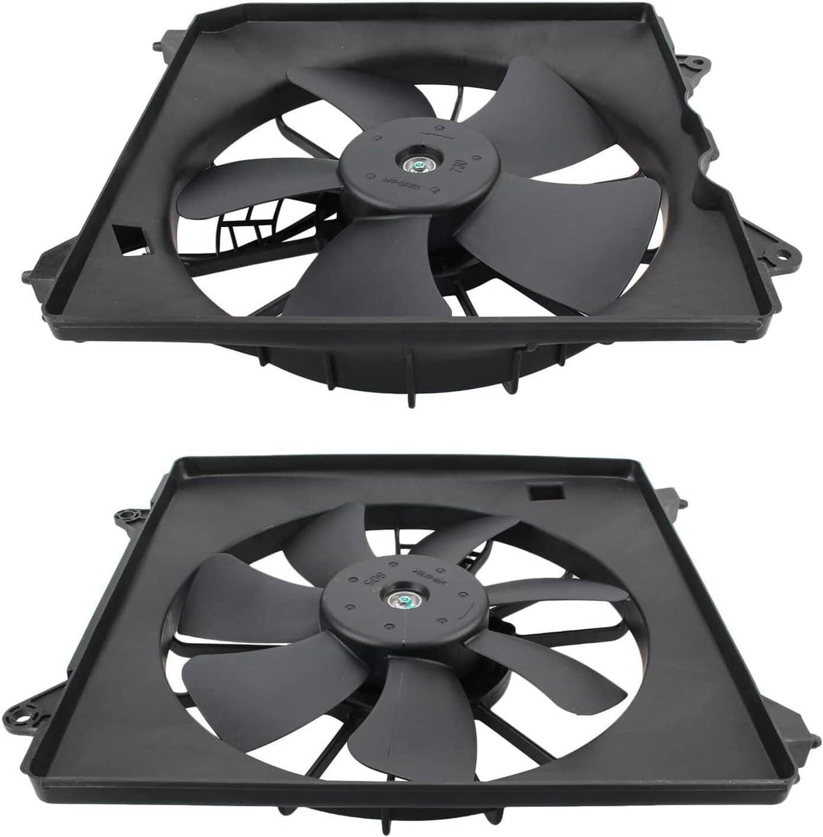 Solidspare 2PCS AC Condenser Radiator Cooling Motor Fan For 2013-2017 Honda Accord Touring