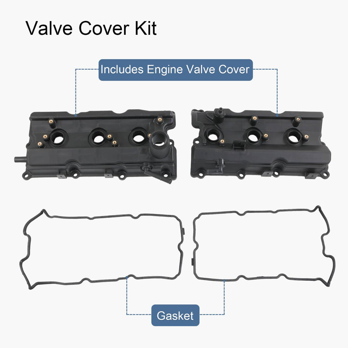 Solidspare Engine Valve Covers  Left & Right for 2003-06 Nissan 350Z /03-06 G35 V6 3.5L NEW