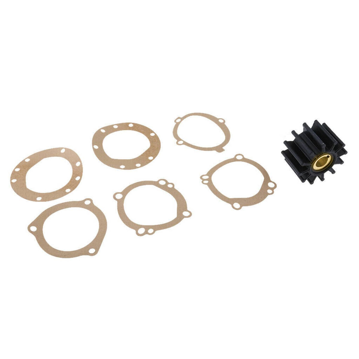 Solid Spare Raw Sea Water Pump Impeller Kit For Sherwood 10615K VOLVO 835874 Oberdorfer 8922