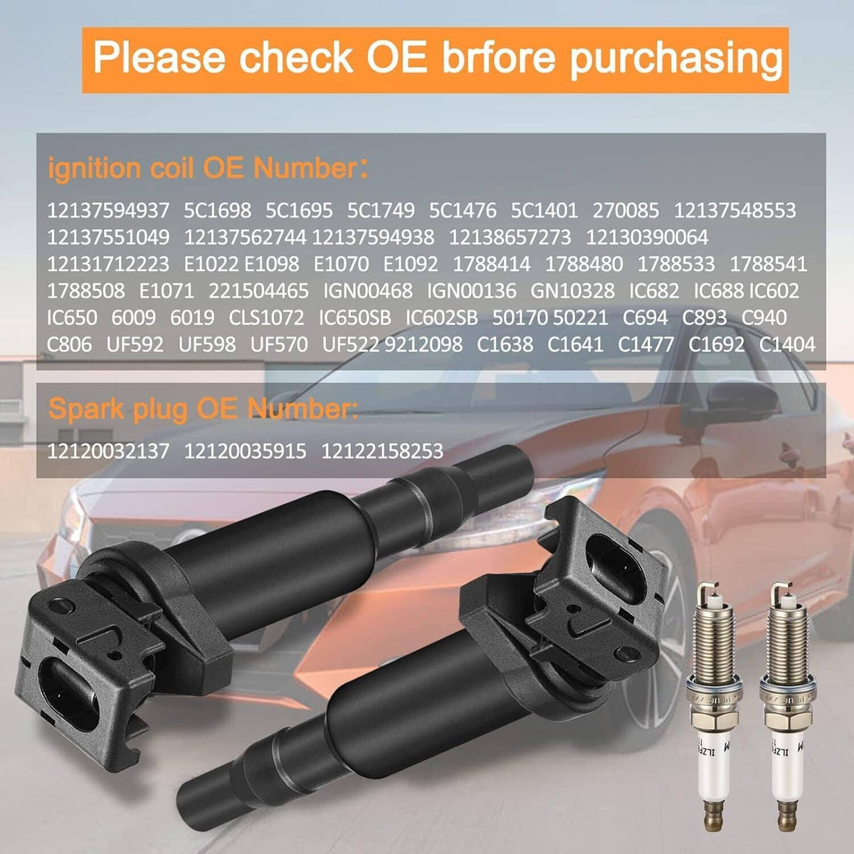 Solidspare 6x Ignition Coil 0221504470 For Bosch BMW 325i 328i 335 525 528 530 535 X3 X5 X6