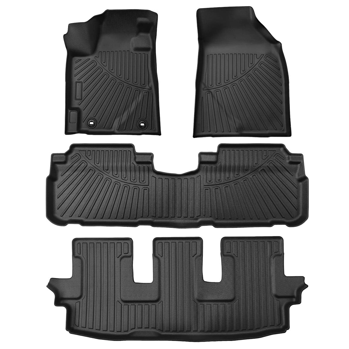 Solidspare Floor Mats for Toyota Highlander 2008-2013 1st & 2nd & 3rd Row Floor Liners New