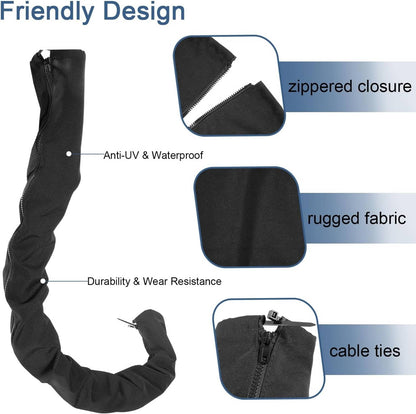 Solid Spare Marine Cable-Hose Rigging Protector Cover 48" Zippered Sleeve ZRS-1-DP Outboard