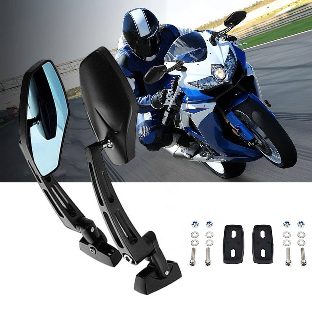 Solidspare Pair Rearview Side Racing Mirrors For Suzuki GSX1300R Hayabusa 1999-2023 2020